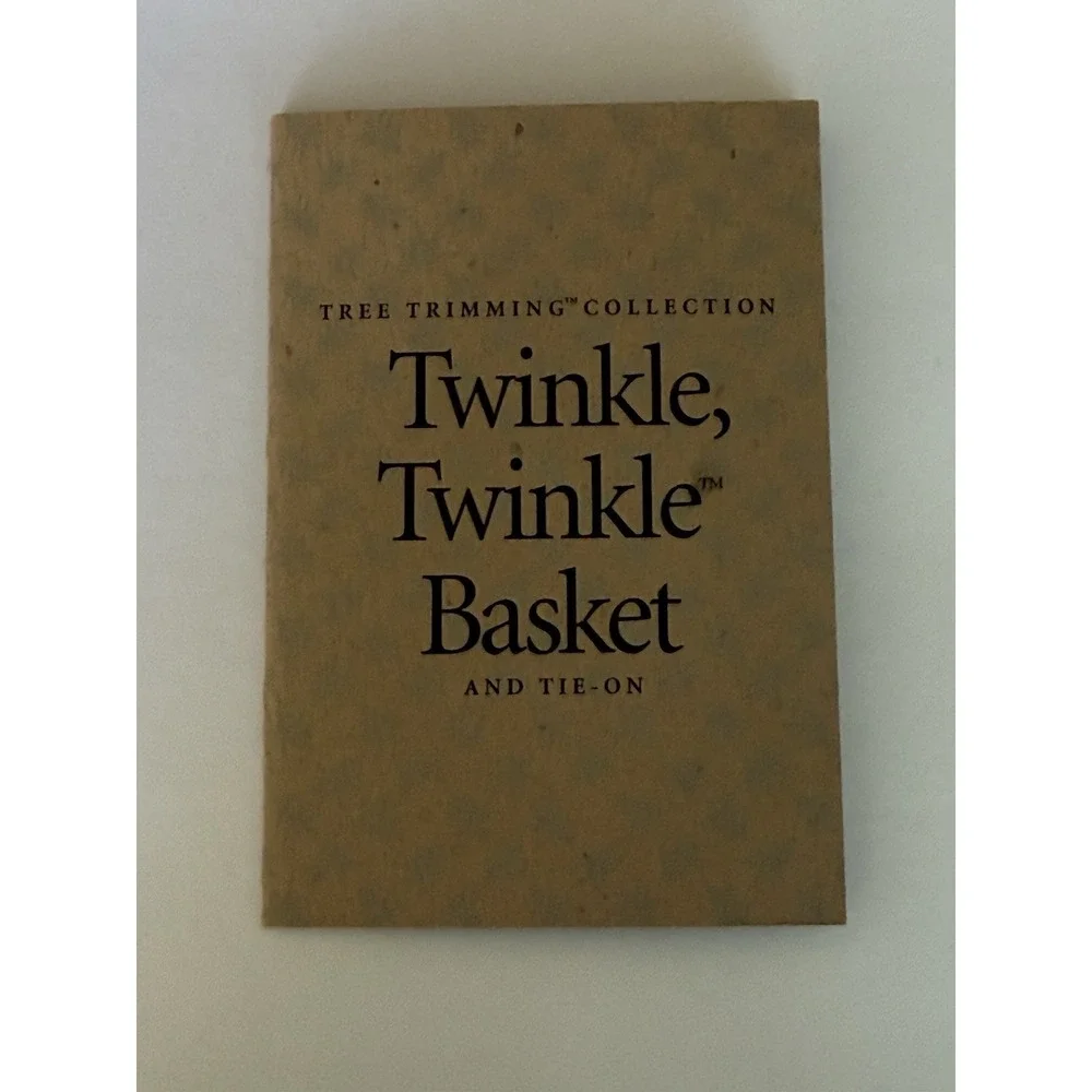 NEW Longaberger Tree Trimming 2001 Twinkle Twinkle Basket Set SIGNED Liner/Charm